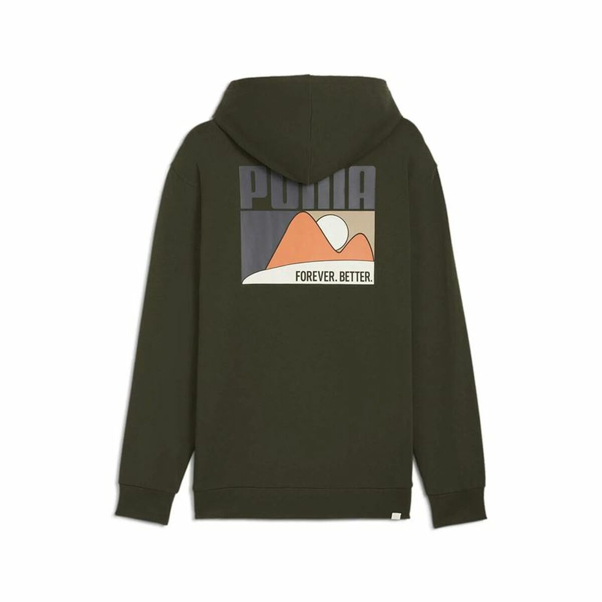 Sweat à capuche homme Puma Olive
