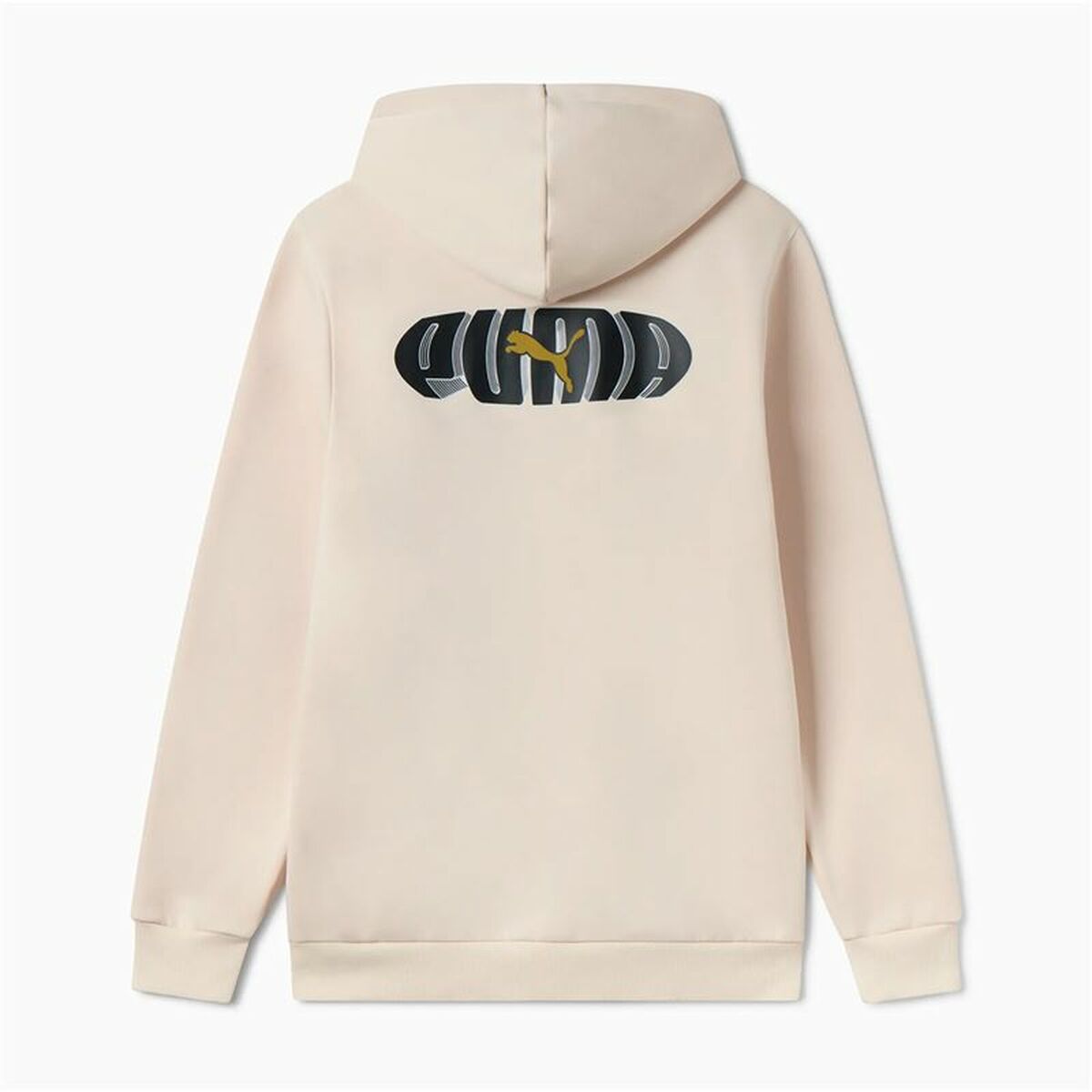 Sweat à capuche homme Puma Essentials+ Graphic Hoodie Fz Beige