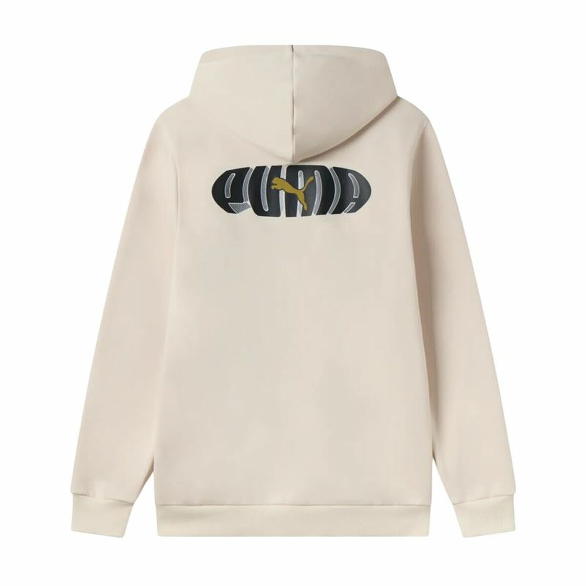 Sweat à capuche homme Puma Essentials+ Graphic Hoodie Fz Beige