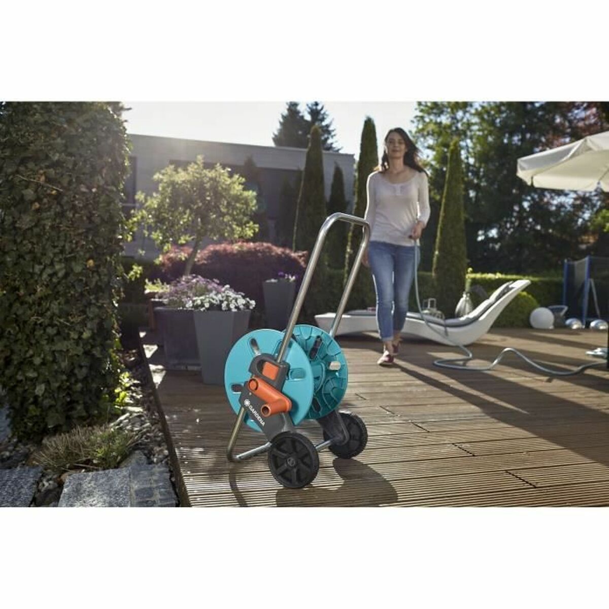 Charriot à tuyaux Gardena aquaroll S