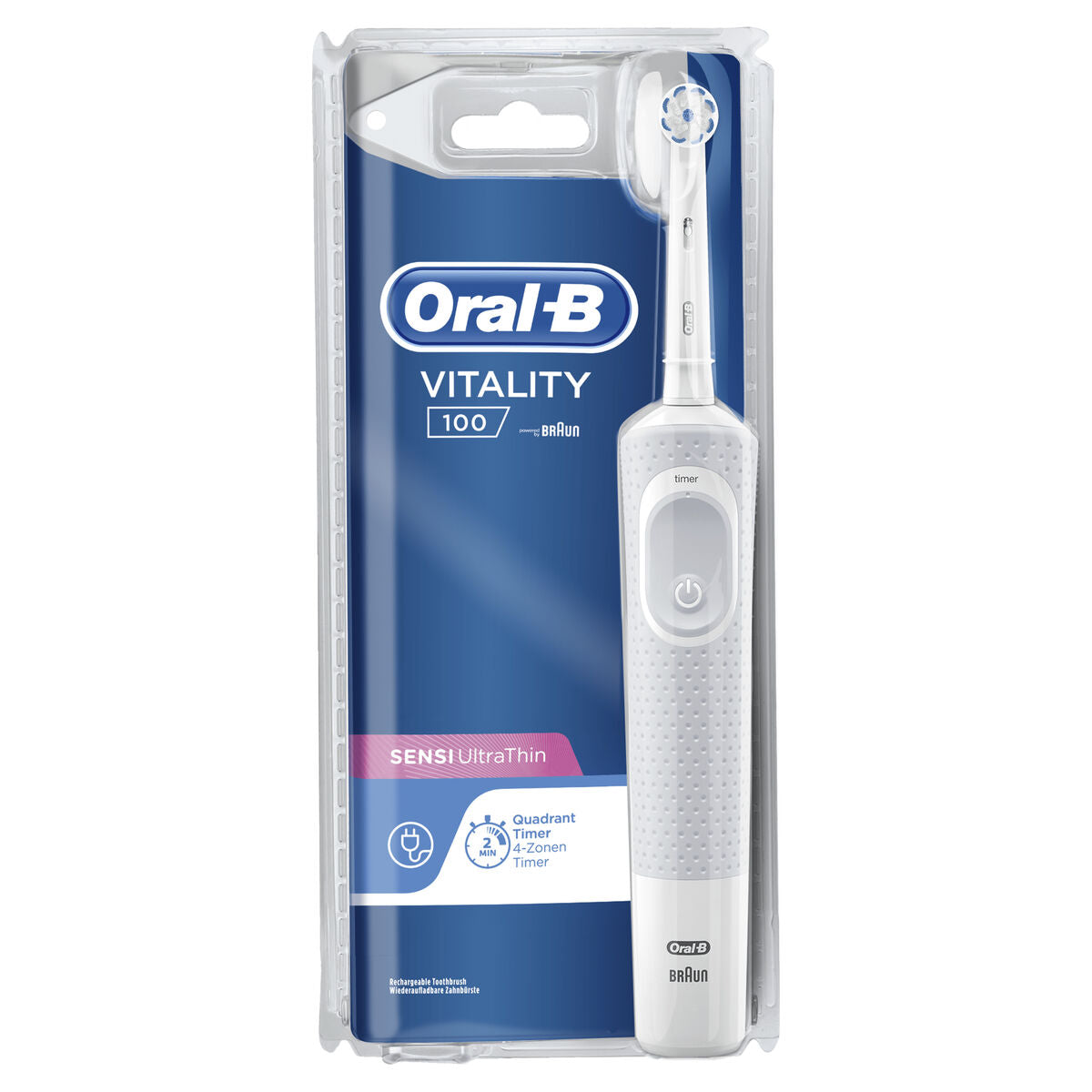 Brosse à dents électrique Oral-B VITALITY 100 SENTIVE ULTRA THIN Blanc