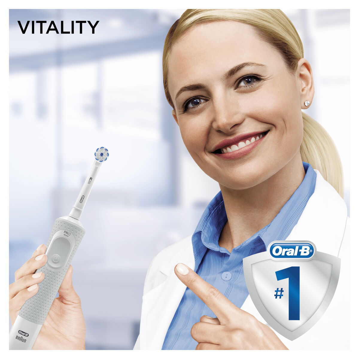 Brosse à dents électrique Oral-B VITALITY 100 SENTIVE ULTRA THIN Blanc