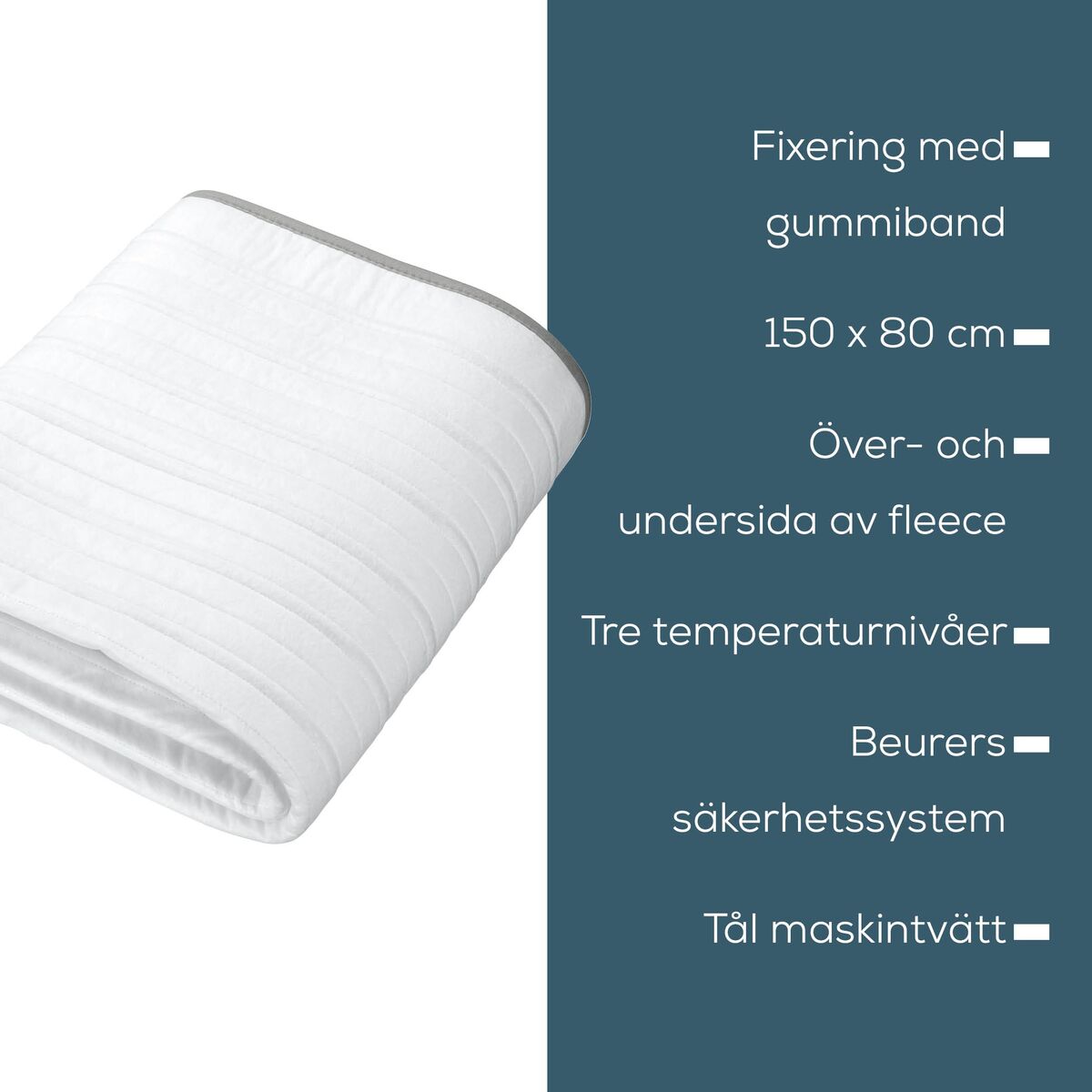 Couverture Chauffante Beurer TS17 150 x 80 cm Blanc Gris 100 % polyester 65 W