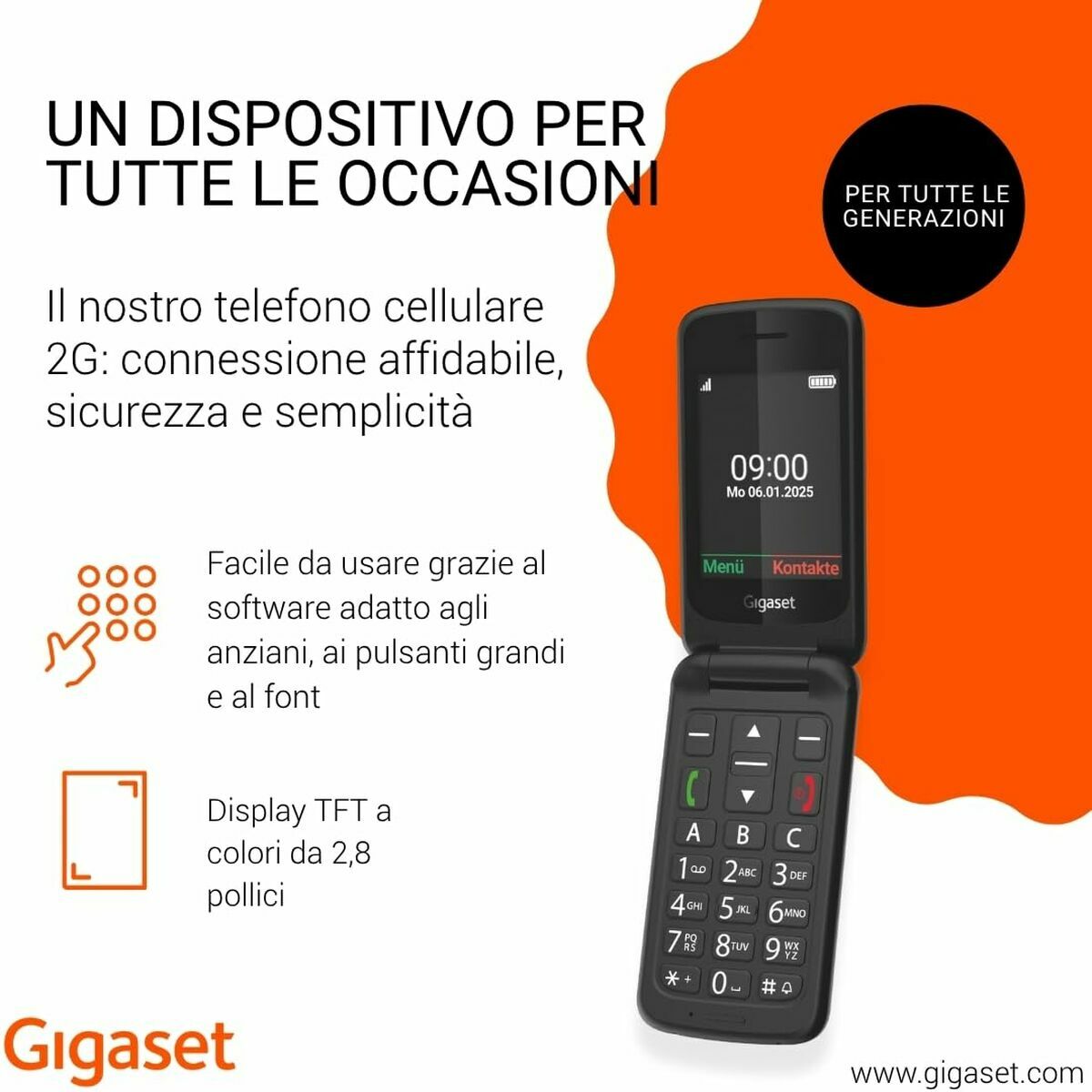 Smartphone Gigaset S30853-H1231-R101 2,8" 32 MB RAM Noir