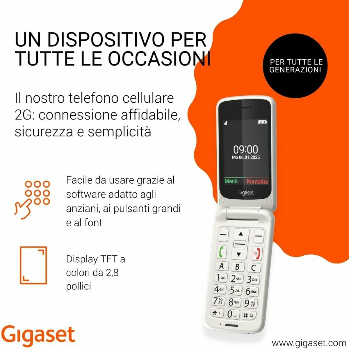 Smartphone Gigaset S30853-H1231-R103 2,8" 32 MB RAM Blanc