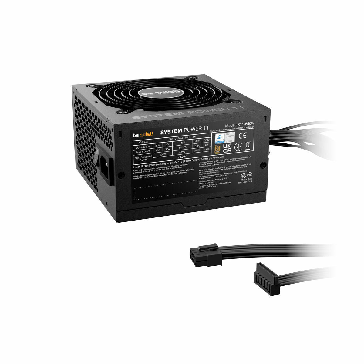 Bloc d’Alimentation Be Quiet! BP011EU ATX 650 W 80 Plus Bronze