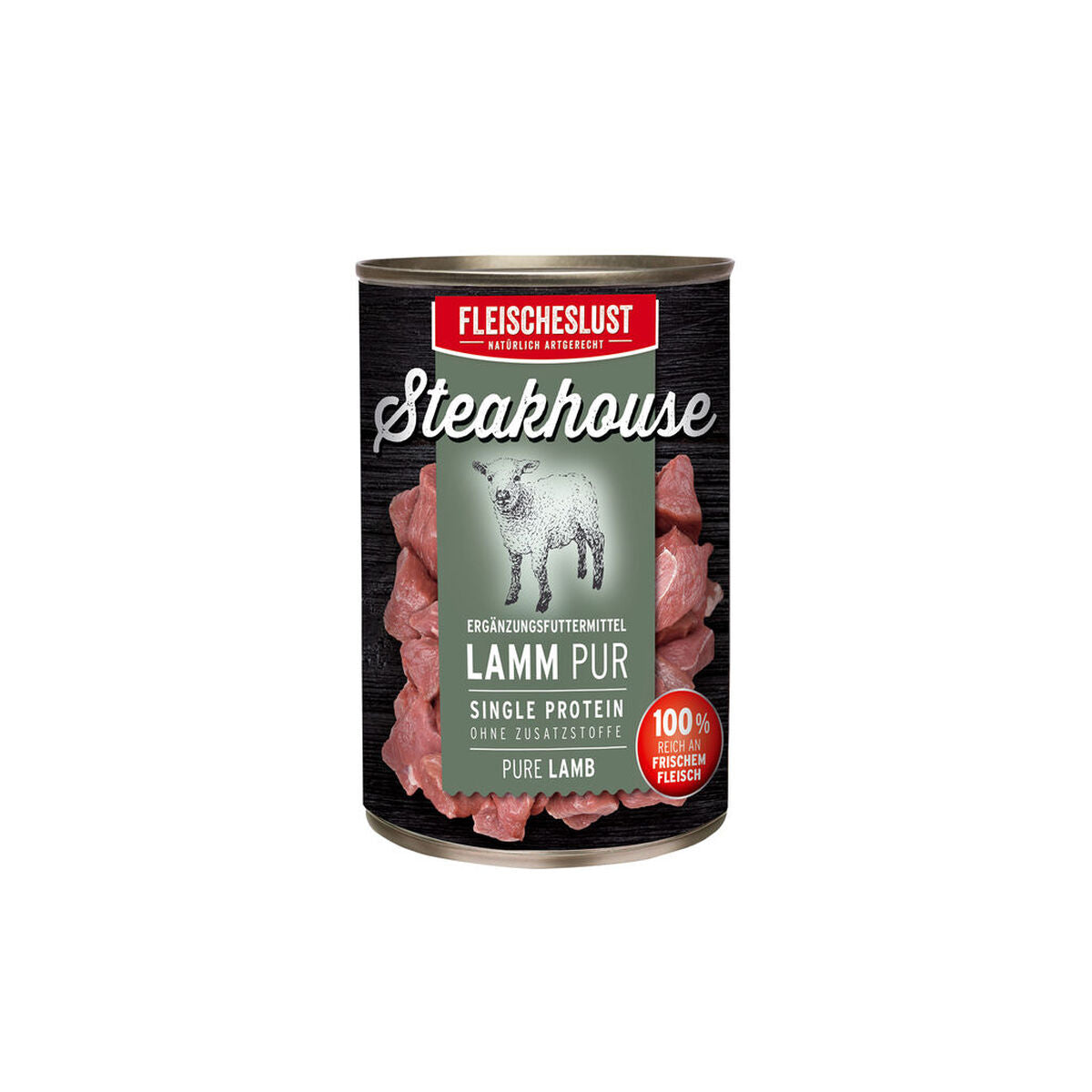 Alimentation humide Fleischeslust Pure 800 gr Agneau