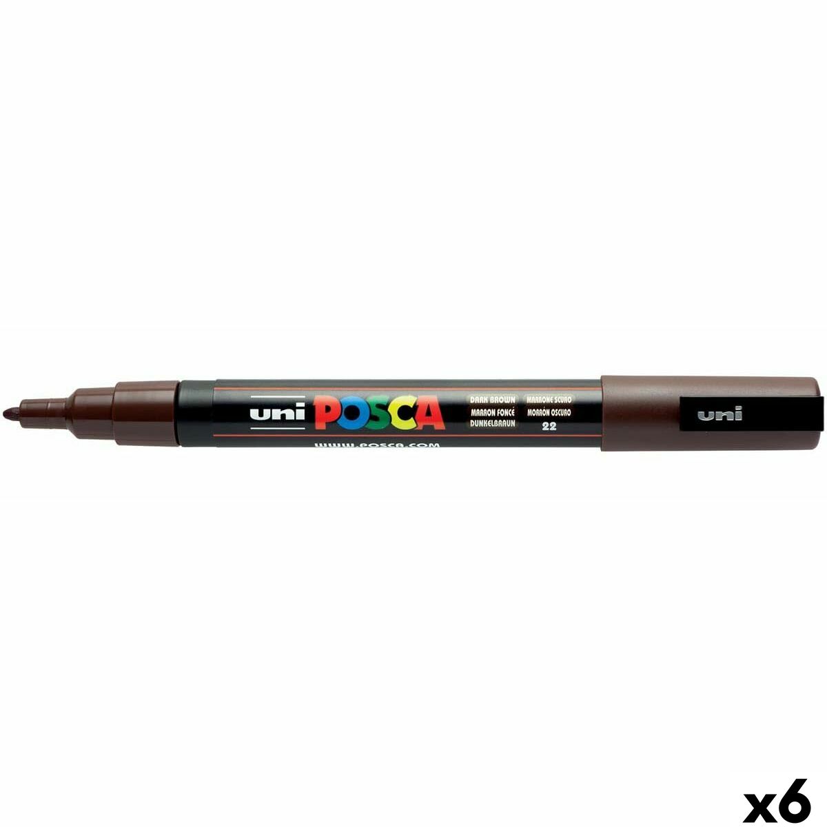 Marqueur POSCA PC-3M Brun foncé (6 Unités)