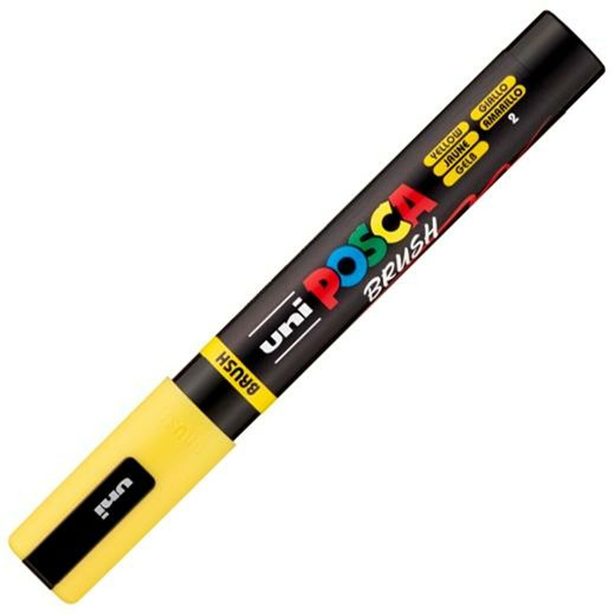 Marqueur BRUSH POSCA PC-5BR Jaune (6 Unités)
