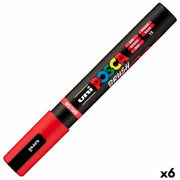 Marqueur BRUSH POSCA PC-5BR Rouge (6 Unités)