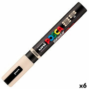 Marqueur BRUSH POSCA PC-5BR Beige (6 Unités)