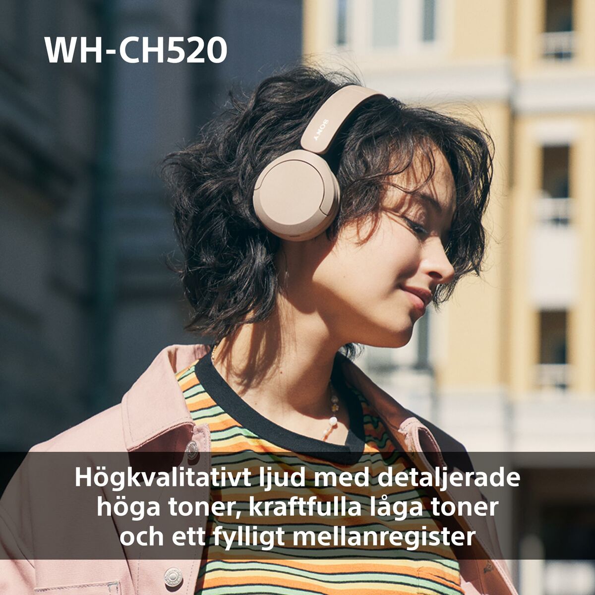 Casque audio Sony WHCH520Y      * Jaune