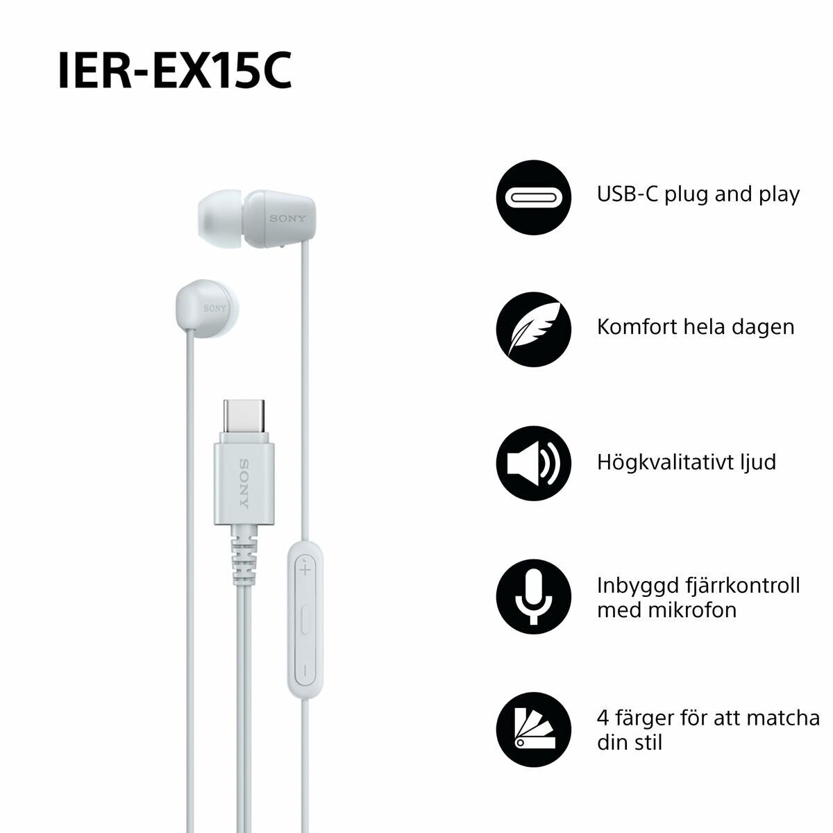 Casque Sony IEREX15CW