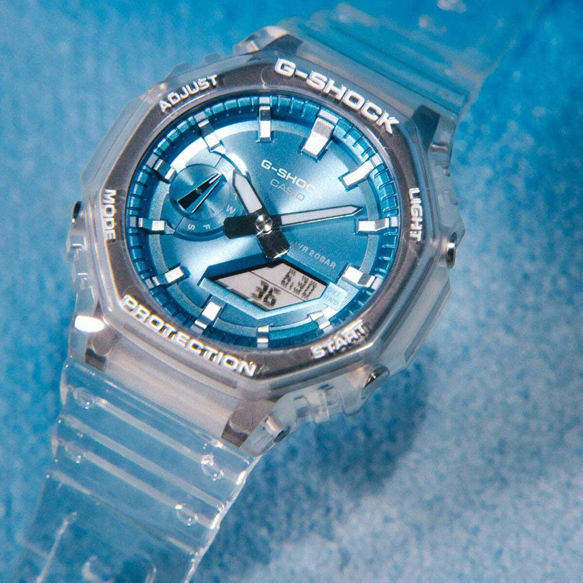Montre Homme Casio G-Shock BRIGHT METALLIC - LIGHT BLUE (Ø 44,5 mm)