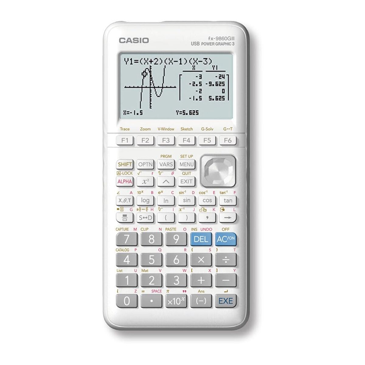 Calculatrice graphique Casio FX-9860GIII Blanc
