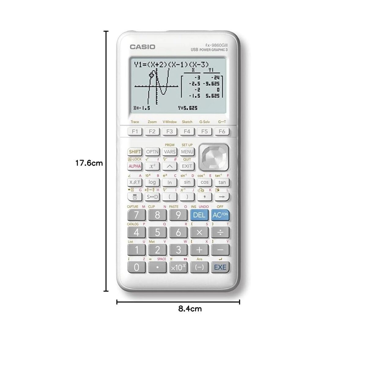 Calculatrice graphique Casio FX-9860GIII Blanc