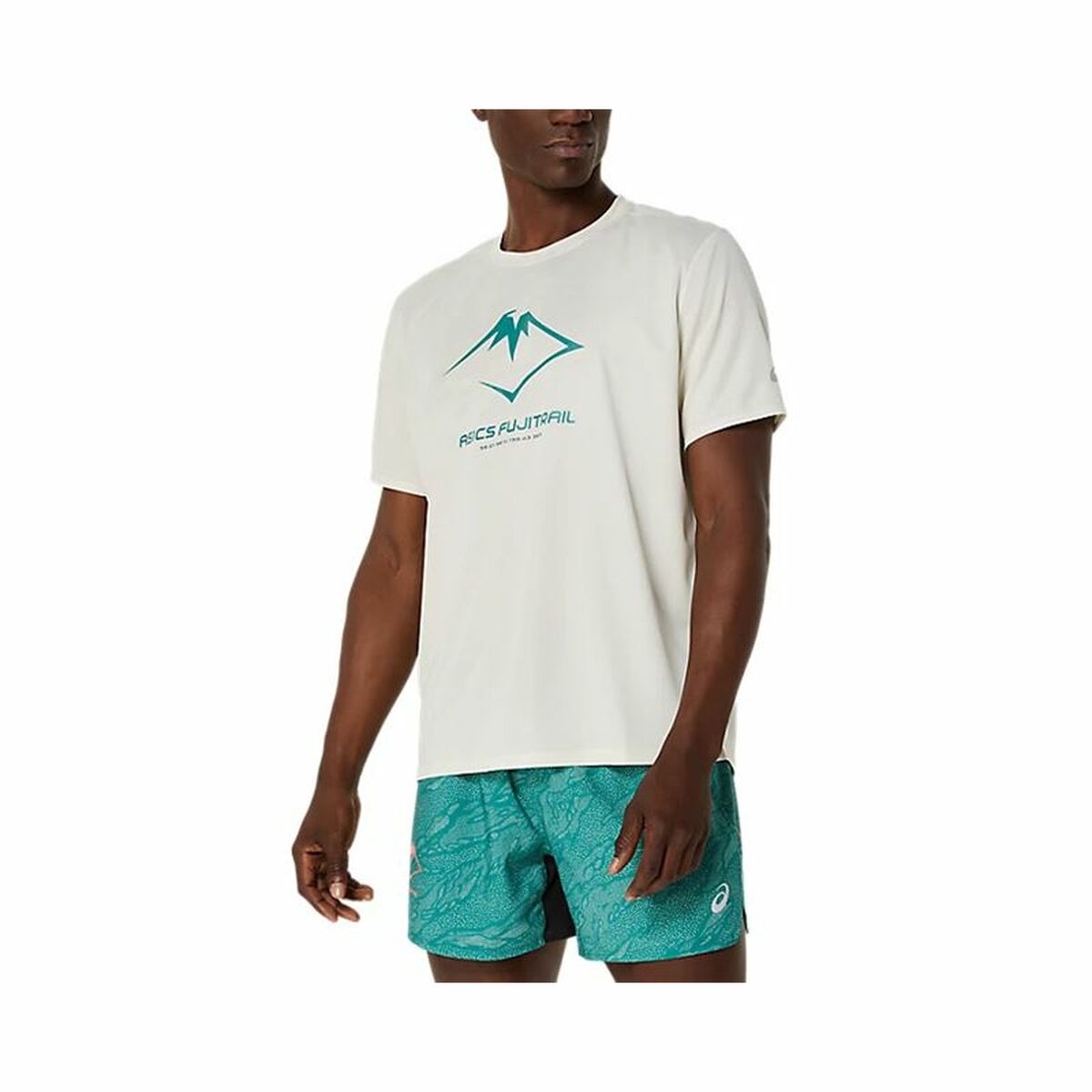 T-shirt à manches courtes homme Asics Fujitrail Logo Ss Top Blanc
