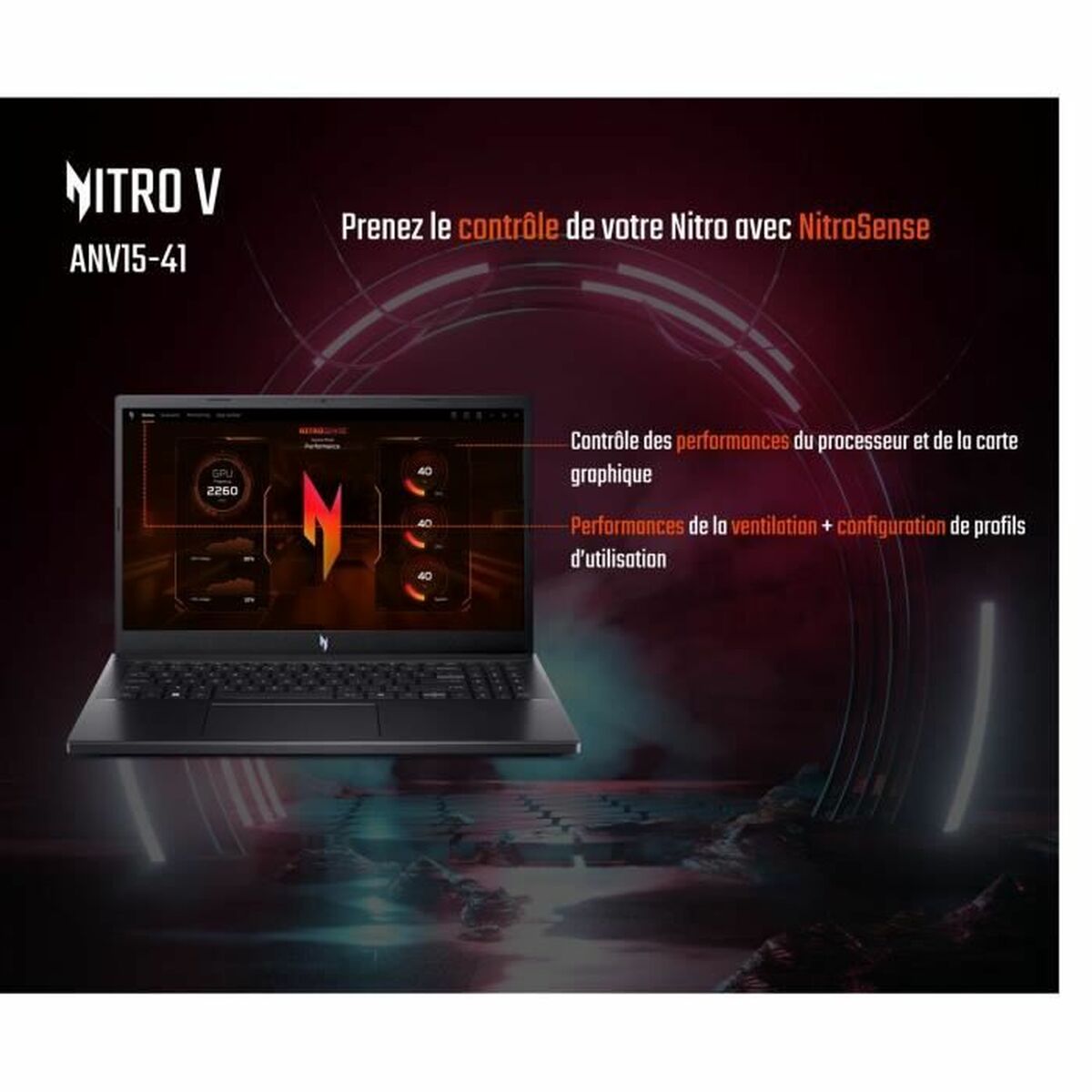 Ordinateur Portable Acer Nitro V 15 ANV15-41-R85W