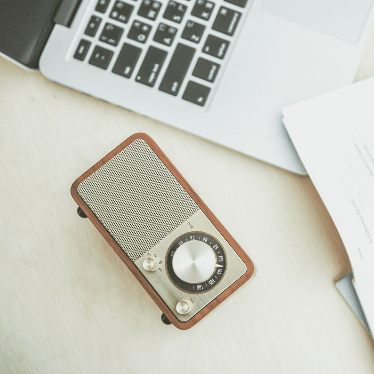 Radio Bluetooth portable Sangean Rétro Bois FM