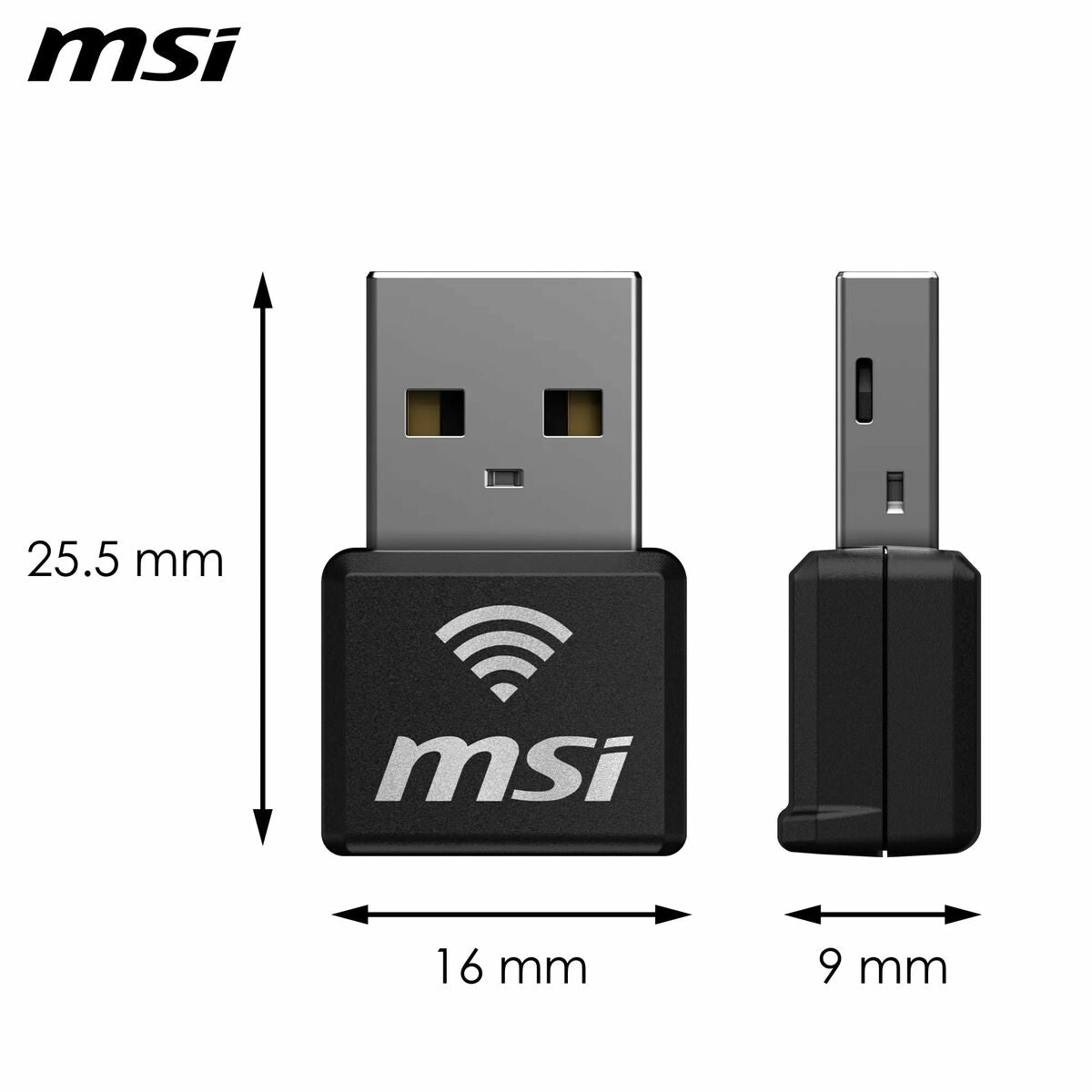 Adaptateur USB Wifi MSI 302-8ZE30XE-000 Noir