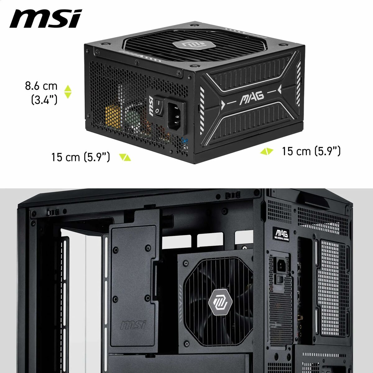 Bloc d’Alimentation MSI 306-7ZP1B11-CE0 750 W 80 Plus Gold ATX