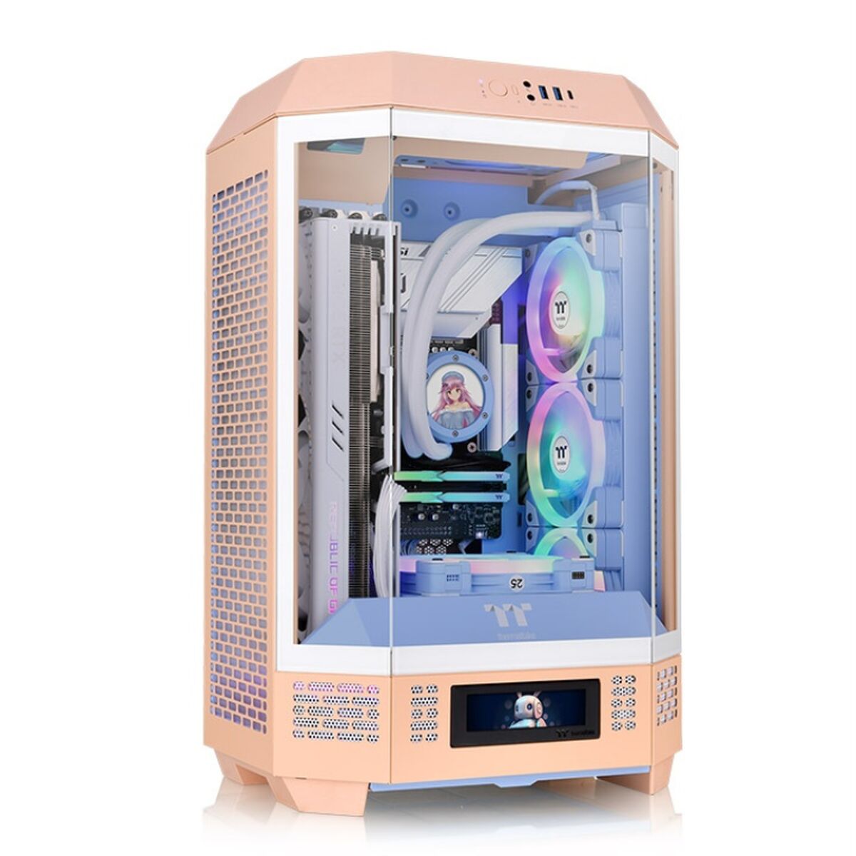 Boîtier ATX semi-tour THERMALTAKE Tower 300 Peach Fuzz Pêche