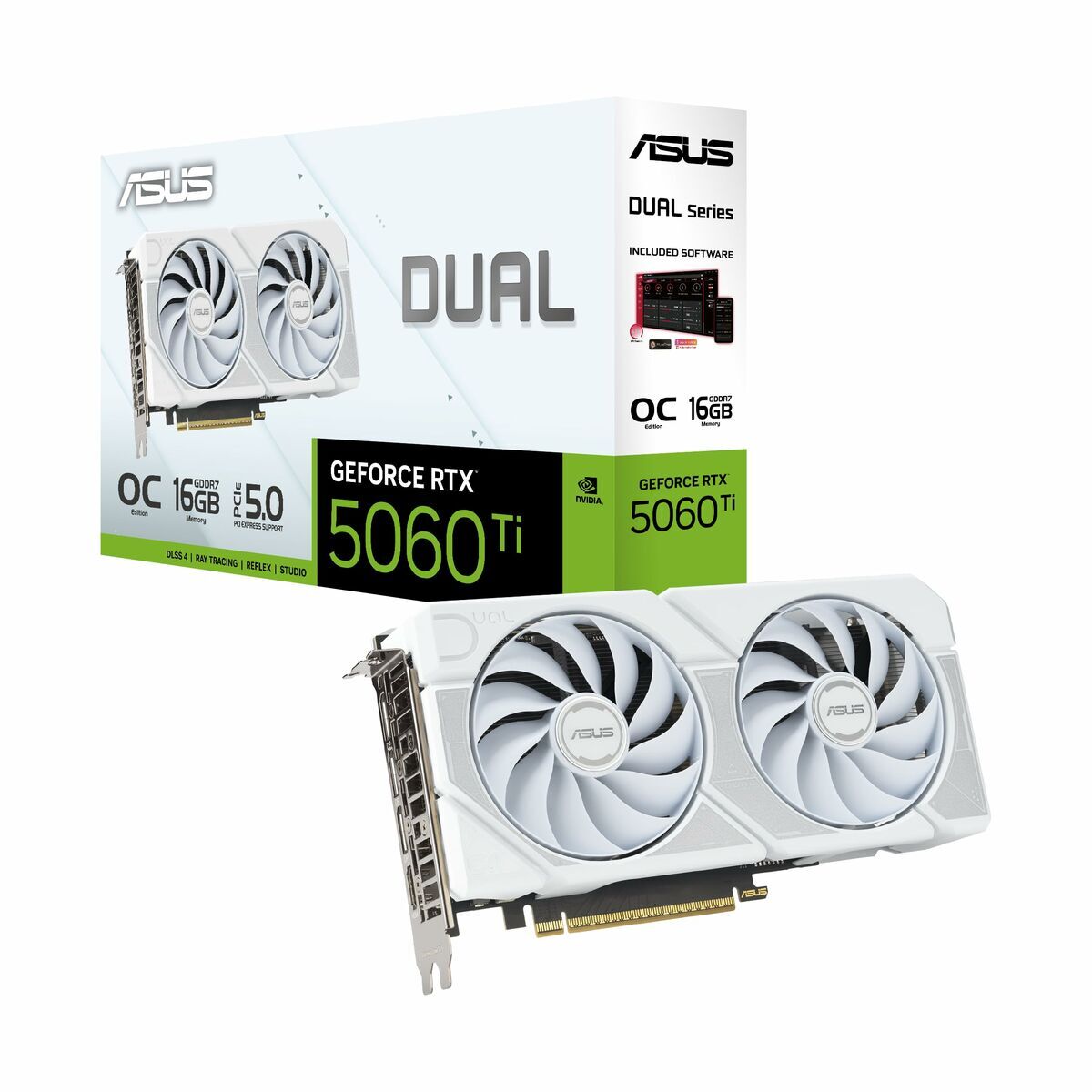 Carte Graphique Asus Dual -RTX5060TI-O16G-WHITE geforce rtx 5060 ti 16 GB GDDR7