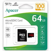 Carte Mémoire Micro SD avec Adaptateur Apacer XC UHS 1 64 GB
