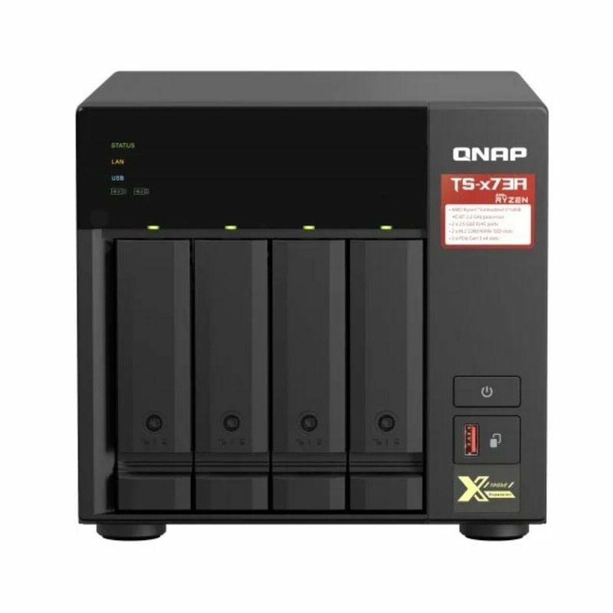 Stockage en Réseau NAS Qnap TS-473A-8G Quad Core Noir