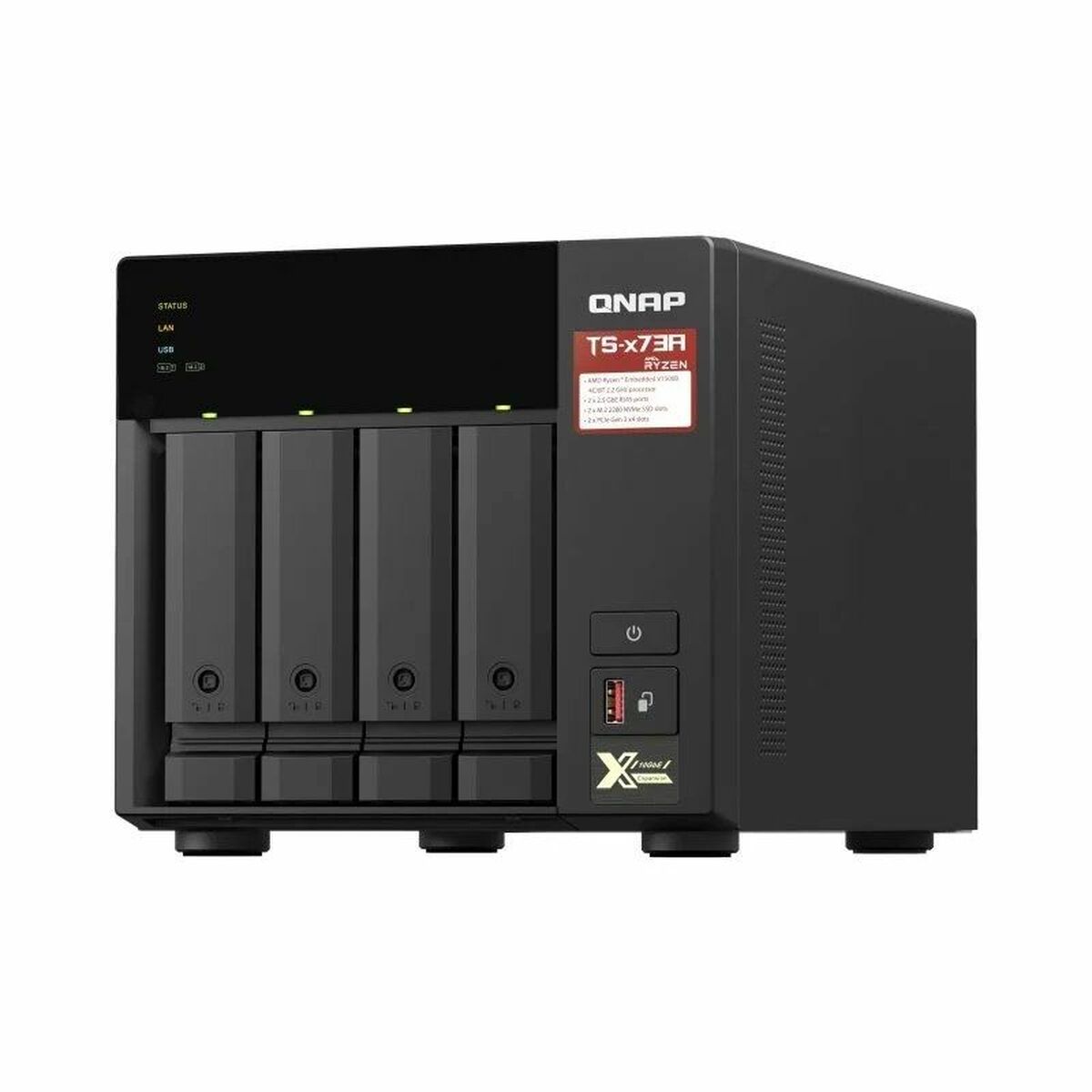 Stockage en Réseau NAS Qnap TS-473A-8G Quad Core Noir