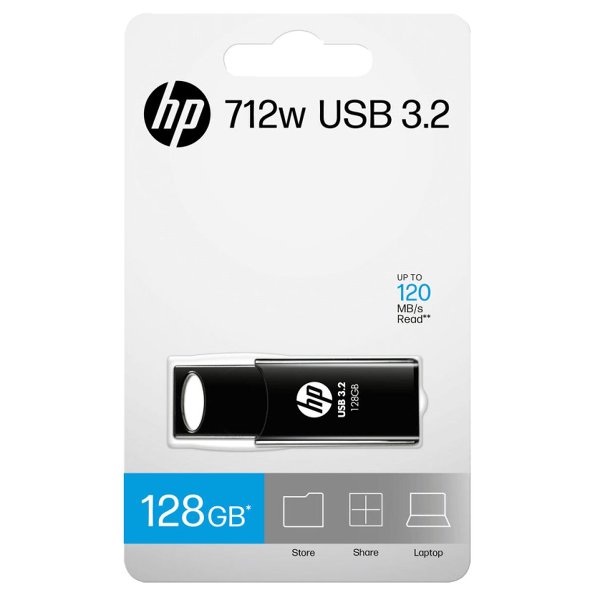 Clé USB HP 712w Noir 128 GB