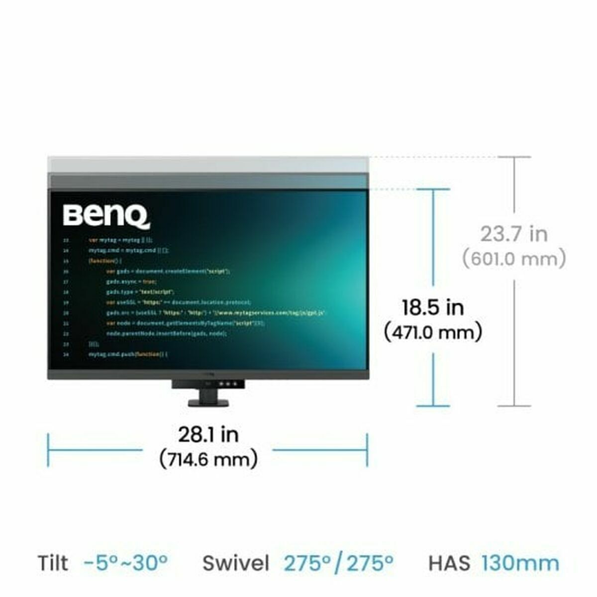 Monitor Gaming BenQ 9H.LMTLA.TBE 4K Ultra HD 31,5"