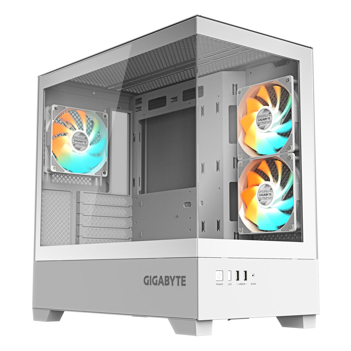 Boîtier ATX semi-tour Gigabyte C201 PANORAMIC ICE Blanc