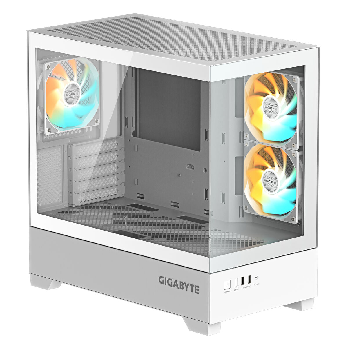 Boîtier ATX semi-tour Gigabyte C201 PANORAMIC ICE Blanc