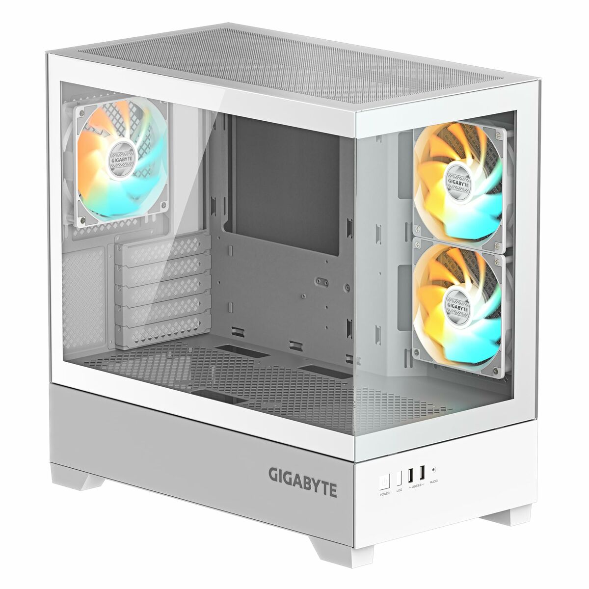 Boîtier ATX semi-tour Gigabyte C201 PANORAMIC ICE Blanc
