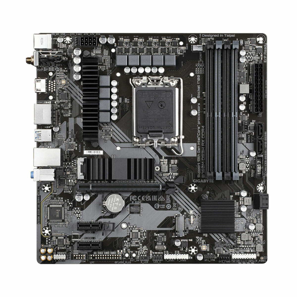 Carte Mère Gigabyte B760M DS3H AX DDR4 DDR4 LGA 1700 Intel