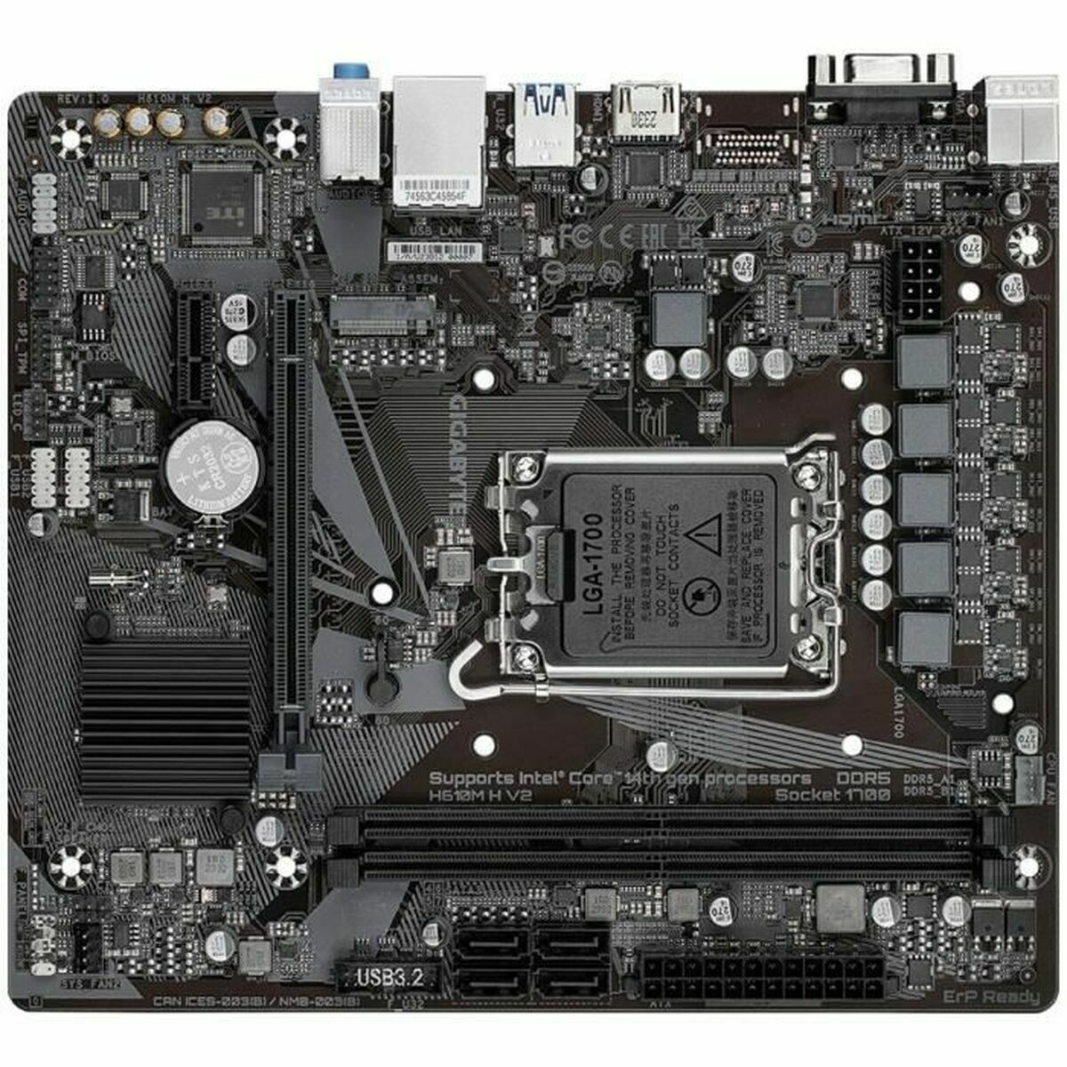 Carte Mère Gigabyte H610M H V2 H610 LGA 1700
