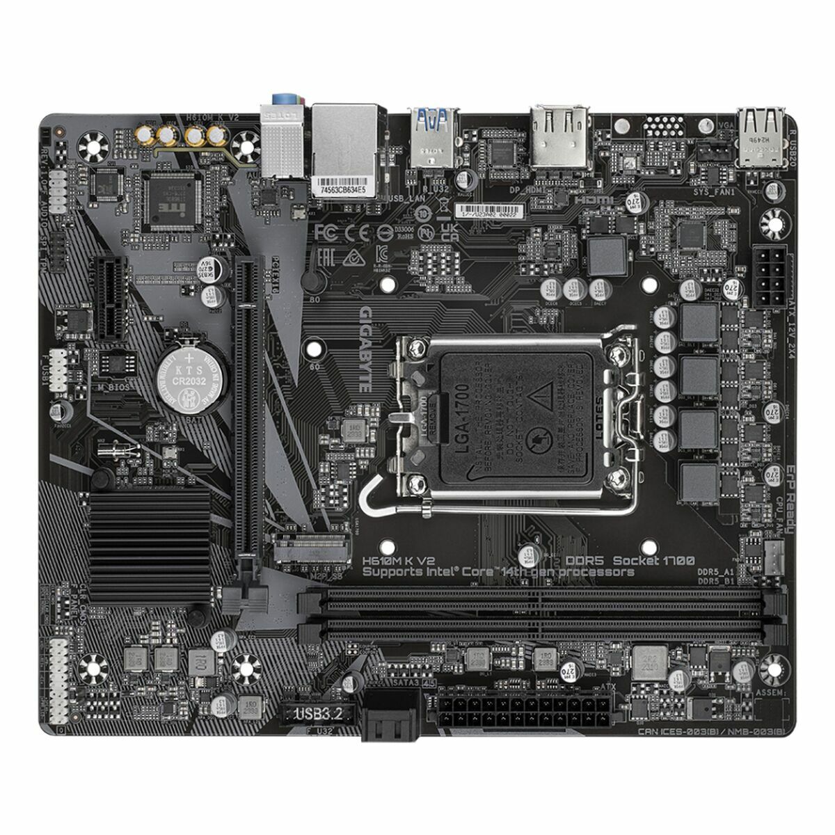 Carte Mère Gigabyte H610M K V2 INTEL H610 LGA 1700