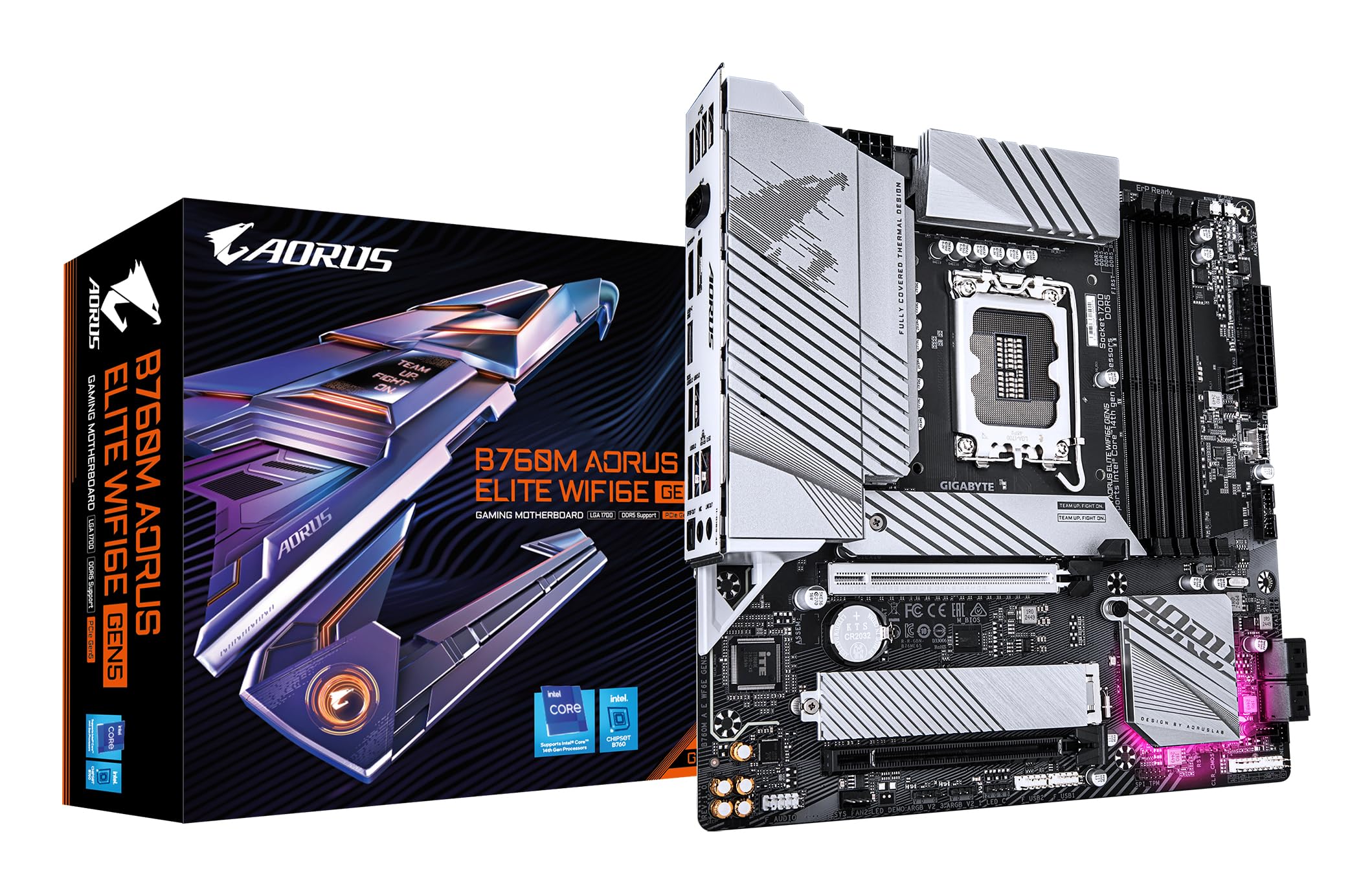 Carte Mère Gigabyte B760M AORUS ELITE WIFI6E GEN5 Intel B760 LGA 1700