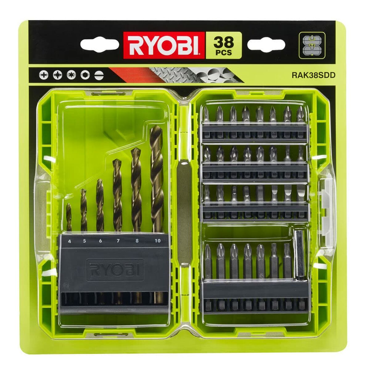 Kit de mèches et embouts Ryobi 5132003303 38 Pièces