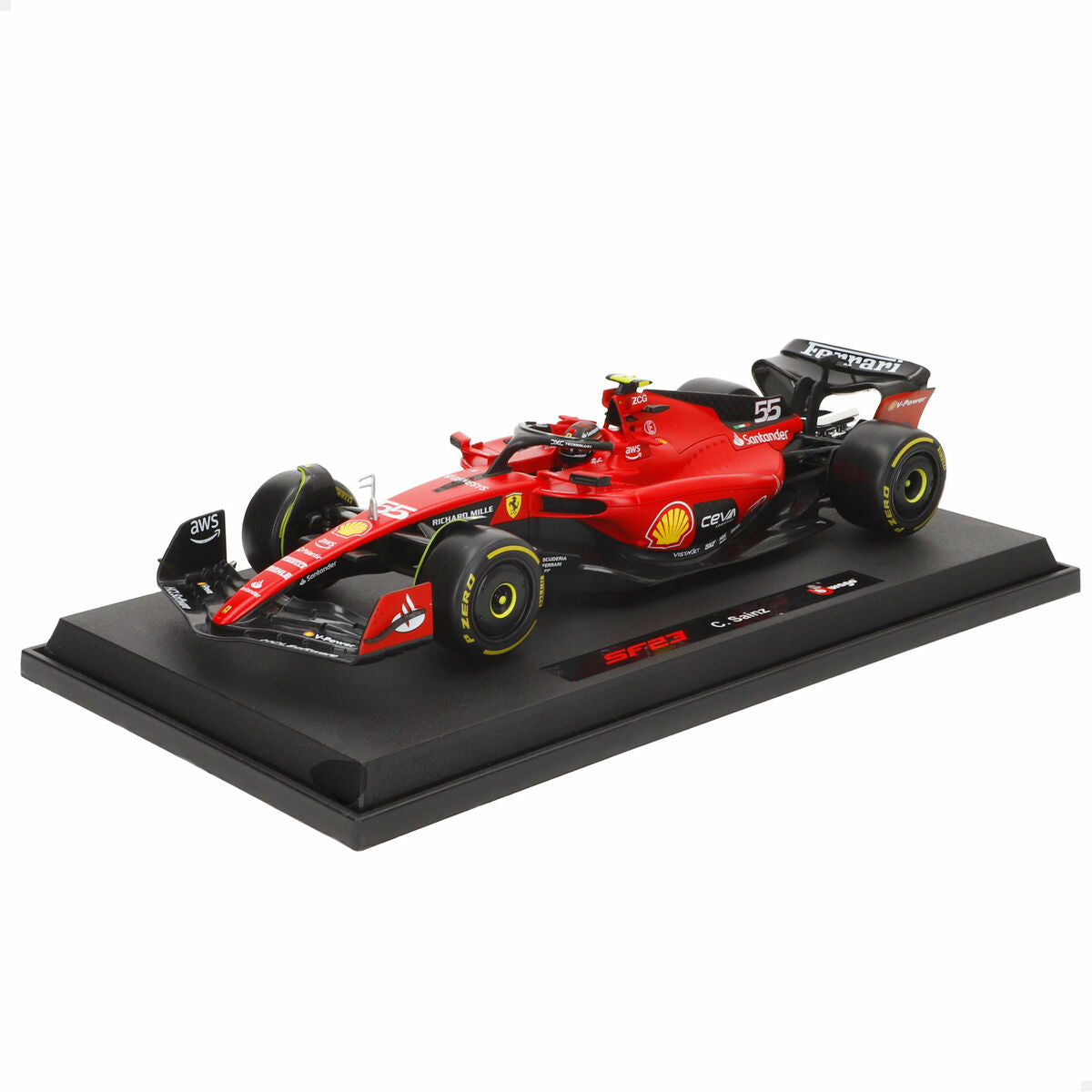 Voiture Bburago Ferrari F1 Racing SF23 #55 C 1:18