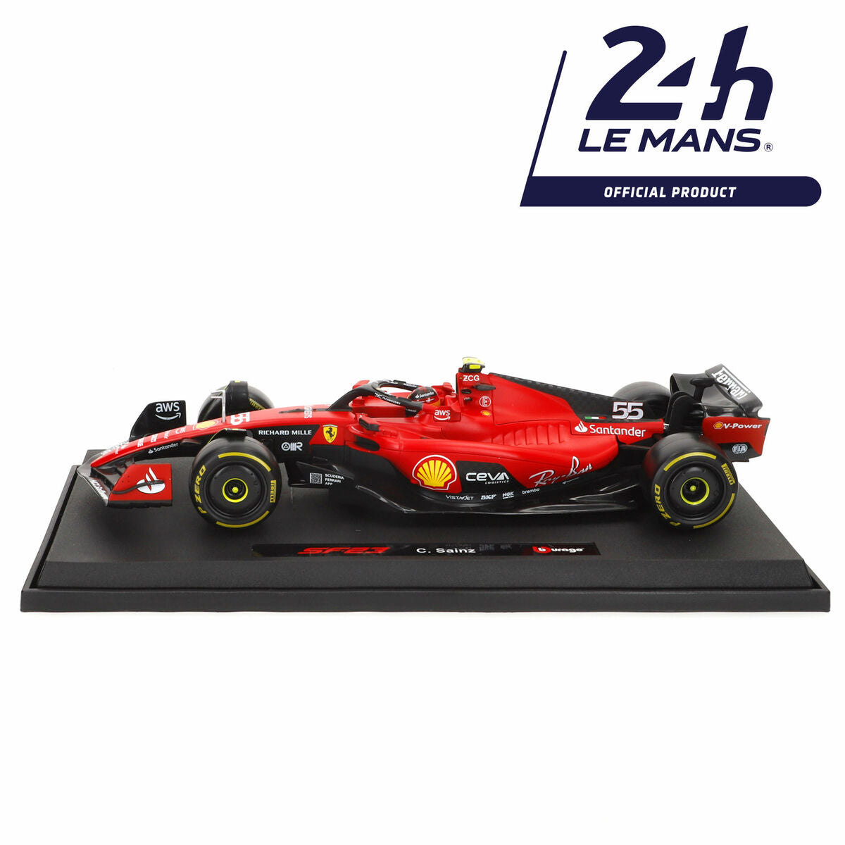 Voiture Bburago Ferrari F1 Racing SF23 #55 C 1:18
