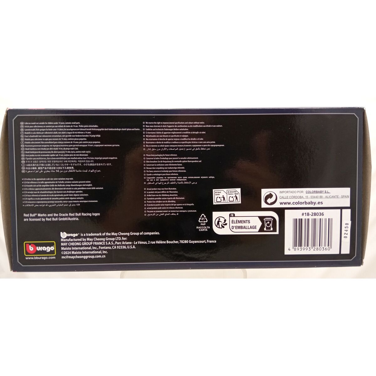 Voiture Bburago Red Bull F1 Racing RB19 1:24