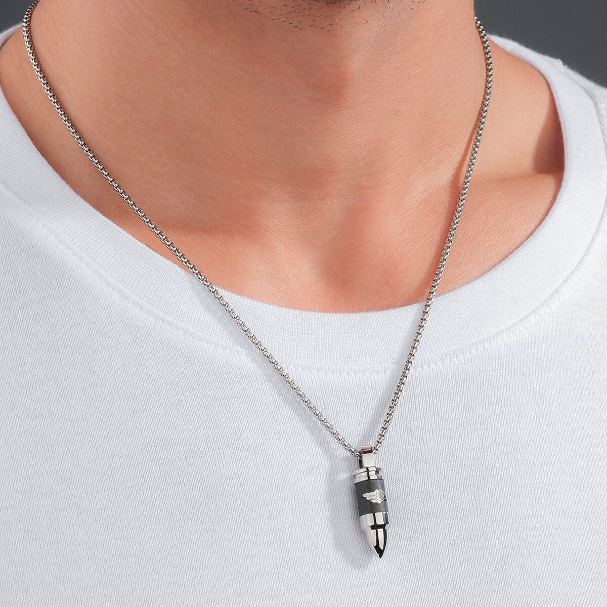 Collier Homme Police PEAGN0034102 Argenté