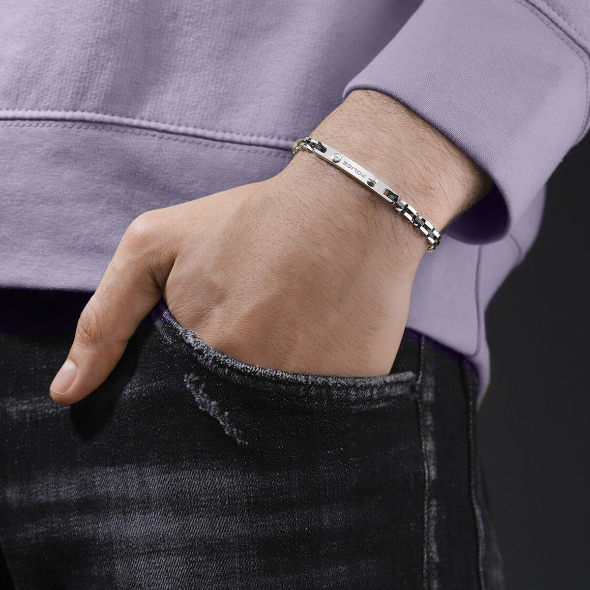 Bracelet Homme Police PEAGB0039101 Argenté