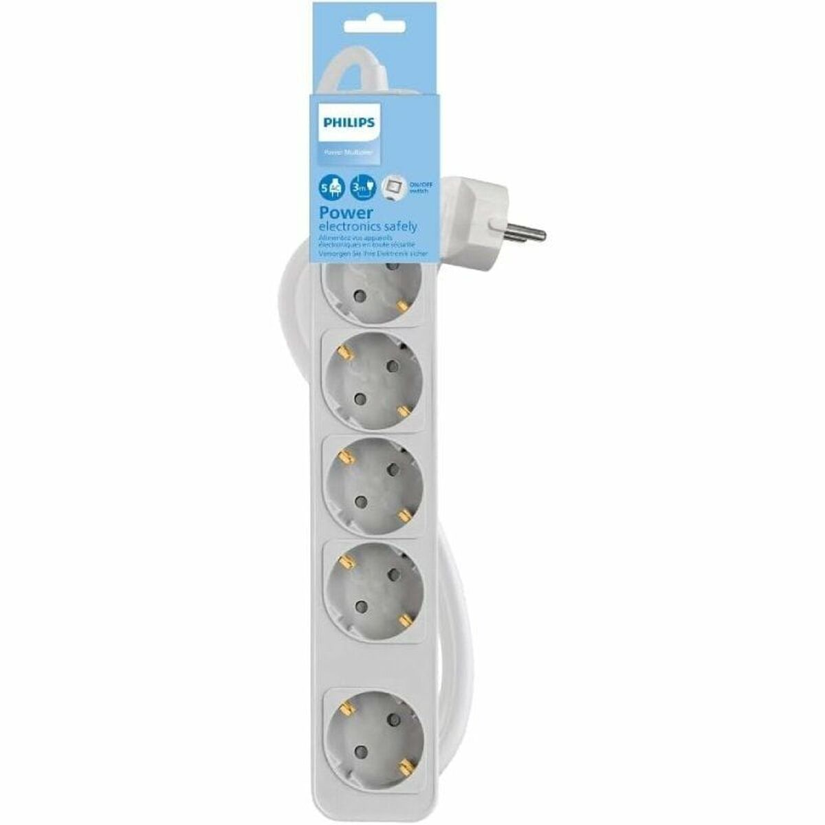 Multiprise 5 Prises avec Interrupteur Philips CHP2154W/12