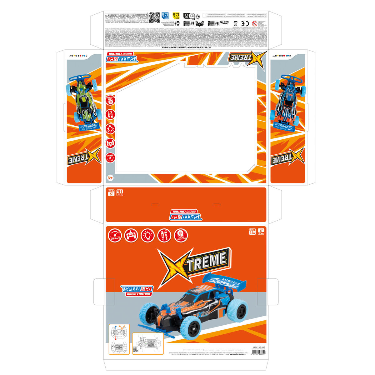 Voiture Télécommandée Speed & Go 1:20 19 x 6,5 x 11 cm (6 Unités)