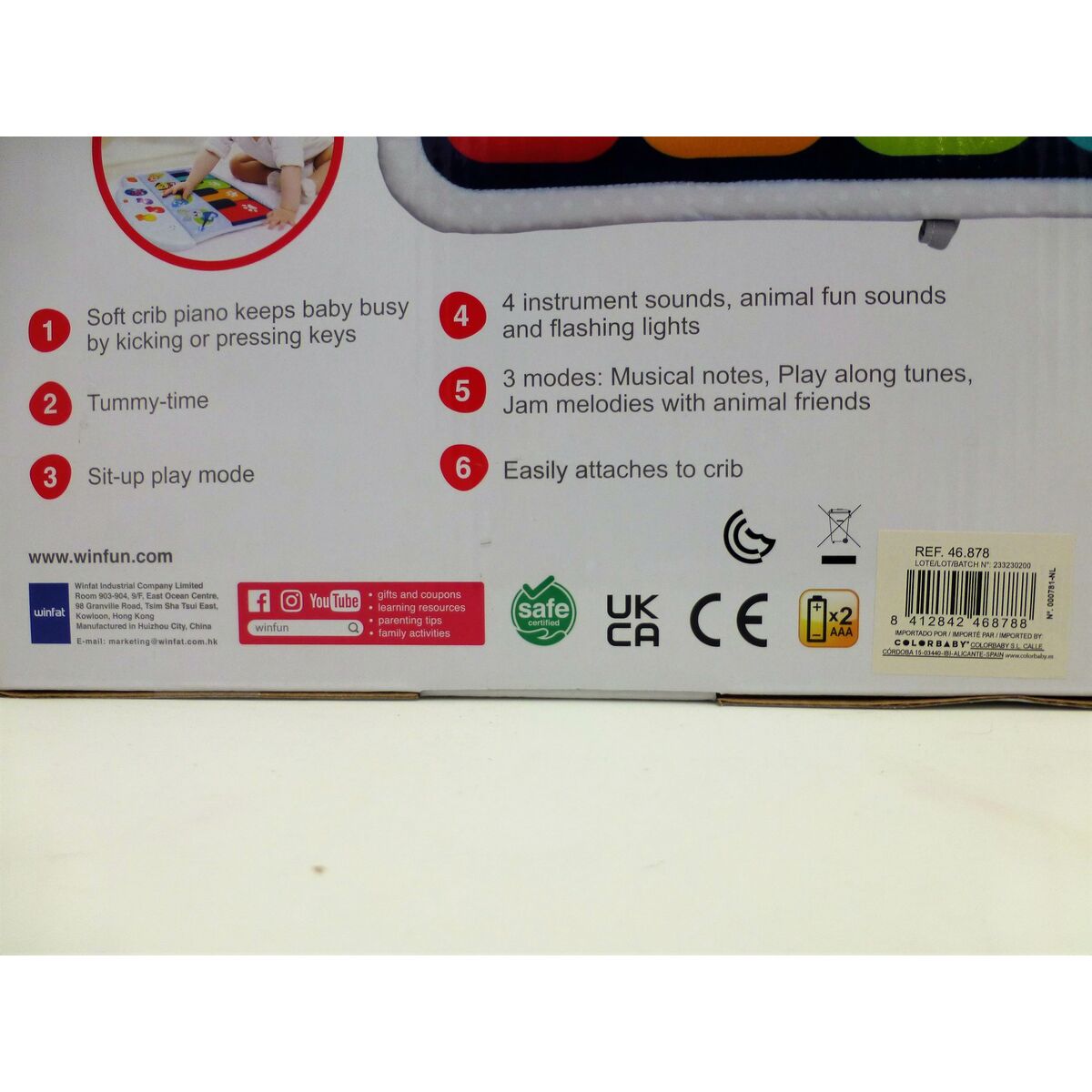 Piano interactif pour bébé Winfun 42 x 3 x 32 cm (4 Unités)