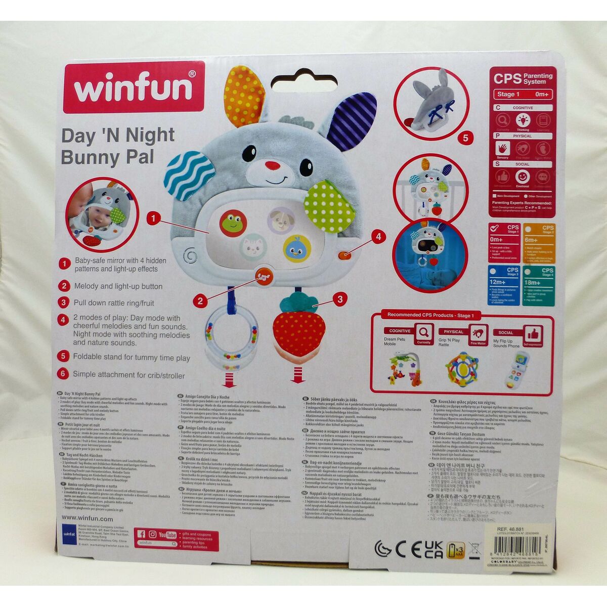 Jouet pour bébé Winfun Lapin 25 x 35 x 2,5 cm (4 Unités)