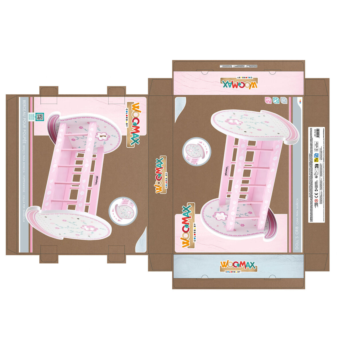 Lit de poupée Woomax 2 Unités 47 x 35 x 35 cm